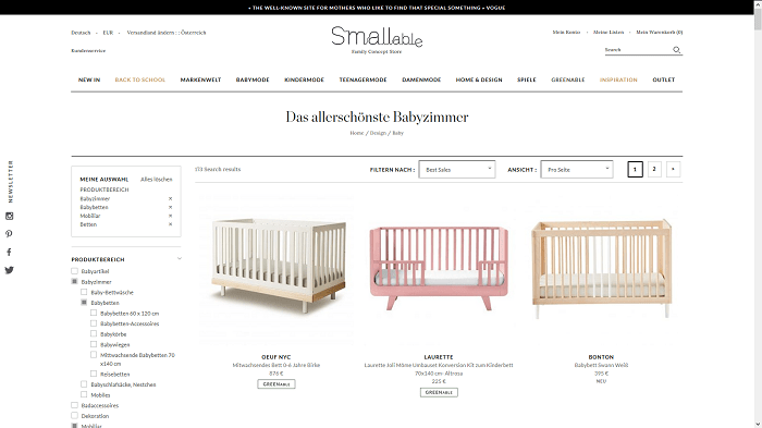 Einrichtung Kinderzimmer Babyzimmer Möbel kaufen Babymöbel Online Shop smallable
